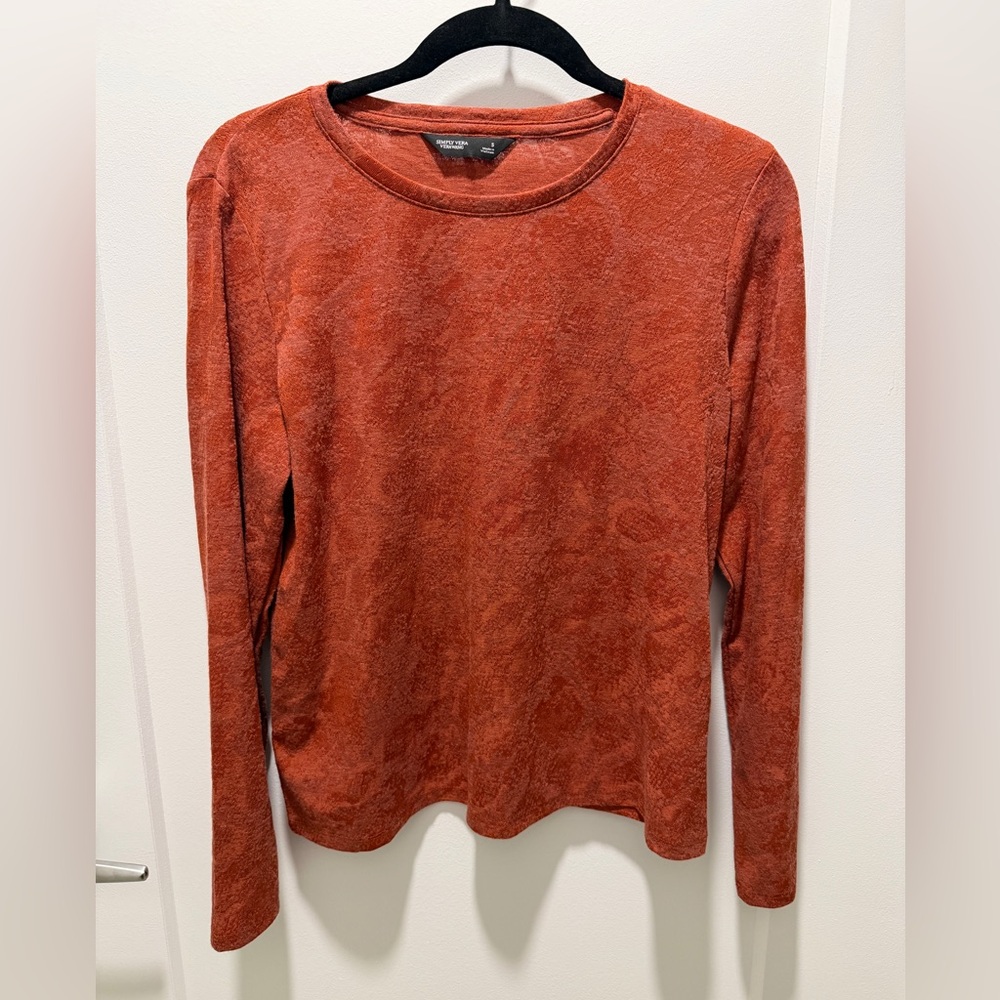 Simply Vera Vera Wang Terracotta Long Sleeve Top